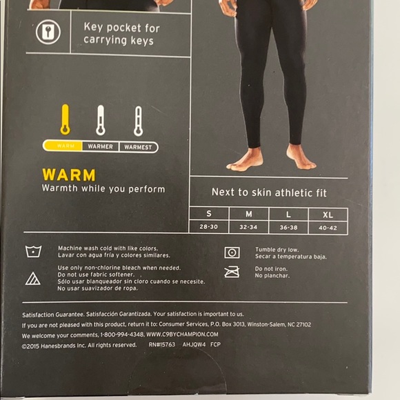 Champion men medium black long john workout pants - Picture 5 of 6